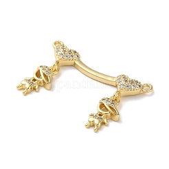 Brass Pave Cubic Zirconia Pendants&nbsp;KK-M287-06G-C