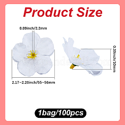 100Pcs Cloth Artificial Flower Head&nbsp;AJEW-GF0013-17C