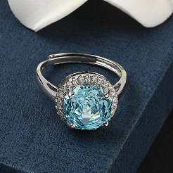 925 Sterling Silver Micro Pave Cubic Zirconia Finger Rings&nbsp;RJEW-B134-01B-06