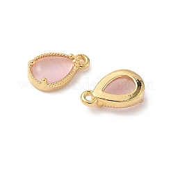 Brass Crushed Ice Cut Cubic Zirconia Pendants&nbsp;KK-D024-26B-G