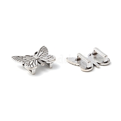 Antique Silver Plated Tibetan Style Butterfly Slide Charms&nbsp;X-TIBE-4818-AS-FF
