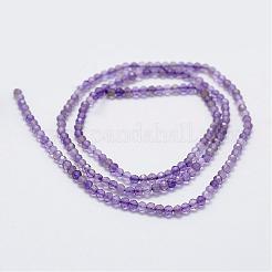 Natural Amethyst Bead Strands&nbsp;G-G663-17-2mm