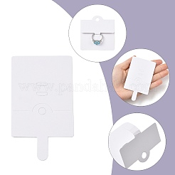 50Pcs Rectangle Foldable Paper Jewelry Display Cards for Rings&nbsp;CDIS-FS0001-31A