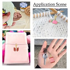 12Pcs 12 Styles Valentine's Day Heart Alloy Enamel Pendant Decorations&nbsp;HJEW-FS00078-01