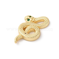 Brass Pave Clear Cubic Zirconia Pendants&nbsp;KK-V016-16G