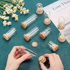 10Pcs 5 Style Transparent Glass Bottle&nbsp;AJEW-PH0011-40