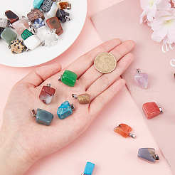 Natural & Synthetic Mixed Gemstone Pendants&nbsp;G-PH0001-09