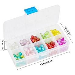 Spray Painted Transparent Crackle Glass Beads&nbsp;CCG-PH0003-11A