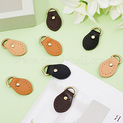 8Pcs 4 Colors Cowhide Zipper Heads&nbsp;PURS-CL0001-01B