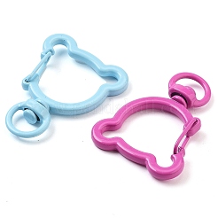 Spray Painted Eco-Friendly Alloy Swivel Snap Hook Clasps&nbsp;PALLOY-T090-07-NR