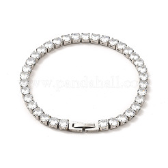 Clear Cubic Zirconia Tennis Bracelet&nbsp;BJEW-E009-25A-P