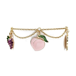 Alloy Enamel Fruit Charm Bracelets&nbsp;BJEW-JB09894-02