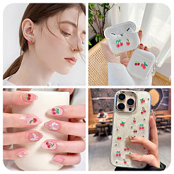 200Pcs Resin Cherry Cabochons&nbsp;RESI-TA0005-49