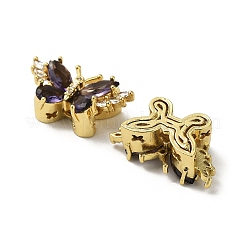 Brass Micro Pave Cubic Zirconia Beads&nbsp;KK-B142-30G
