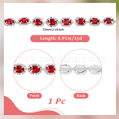 1 Yard Brass Glass Rhinestone Chains&nbsp;KK-NB0003-96A