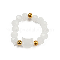 2Pcs Cat Shape Glass Beaded Beads Finger Rings&nbsp;WG1374D-03