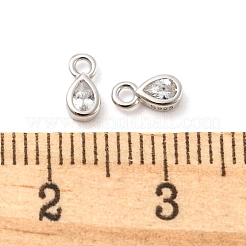Real Platinum Plated Rhodium Plated 925 Sterling Silver Charms&nbsp;STER-K176-03D-P