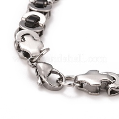 304 Stainless Steel Byzantine Chains Necklace&nbsp;STAS-E160-24EBP