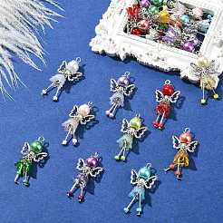 30Pcs 10 Styles Handmade Glass Pearl Beads Pendants&nbsp;PALLOY-CJD00004