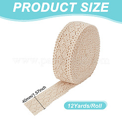 12 Yards Cotton Rhombus Lace Ribbons&nbsp;DIY-WH0580-03