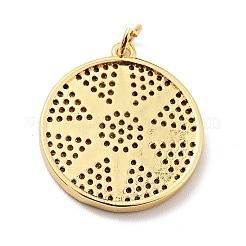 Brass Micro Pave Cubic Zirconia Pendants&nbsp;KK-E015-20G