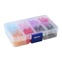 200Pcs 8 Colors Transparent Crackle Acrylic Beads&nbsp;CACR-FS0001-03