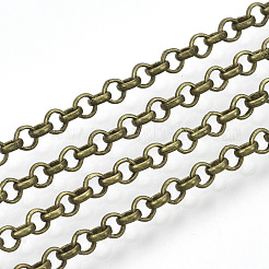 Soldered Brass Coated Iron Rolo Chains&nbsp;CH-S125-08B-AB