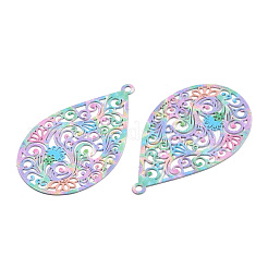 Spray Painted 430 Stainless Steel Filigree Big Pendants&nbsp;STAS-TAC0004-052K