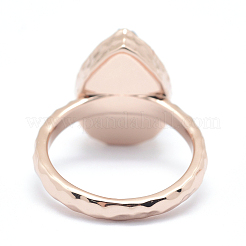 Electroplate Natural Druzy Quartz Crystal Finger Rings&nbsp;RJEW-I055-04RG-RS