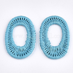 Waxed Polyester Cord Woven Pendants&nbsp;FIND-T039-14D