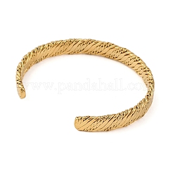 Ion Plating(IP) 304 Stainless Steel Cuff Bangles for Women&nbsp;BJEW-D048-07G