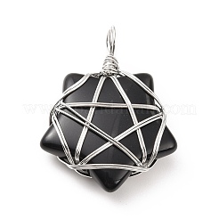 Natural Obsidian Pendants&nbsp;G-D458-07P-02-RS