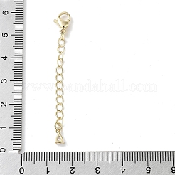 Brass Micro Pave Clear Cubic Zirconia Chain Extender&nbsp;KK-G491-52C-G