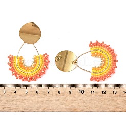 3 Pairs 3 Colors 304 Stainless Steel Dangle Stud Earring Sets for Women&nbsp;EJEW-MZ00755