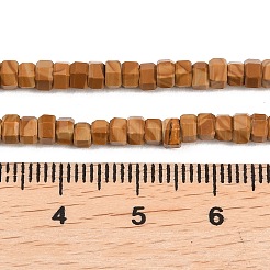 Natural Yellow Wood Lace Stone Wooden Jasper Beads Strands&nbsp;G-G345-C13-2x4mm