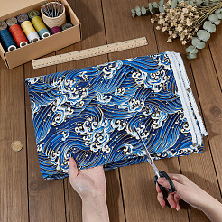 Wave Pattern Cotton Fabric&nbsp;DIY-WH0591-637