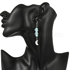 Natural Freshwater Shell and Howlite Dangle Earrings&nbsp;EJEW-JE07169