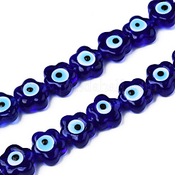 Handmade Evil Eye Lampwork Beads Strands&nbsp;LAMP-N029-008