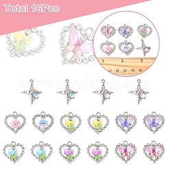 7 Styles Platinum Alloy Glass Pendants&nbsp;FIND-FS0003-71