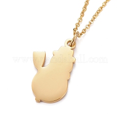 Ion Plating(IP) 304 Stainless Steel Pendant Necklaces&nbsp;NJEW-Z008-03G