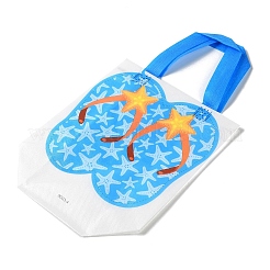 Summer Beach Theme Printed Flip Flops Non-Woven Reusable Folding Gift Bags with Handle&nbsp;ABAG-F009-E04