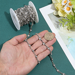 4 Yards Alloy Rhinestone Link Chains&nbsp;LCHA-PH0001-02P