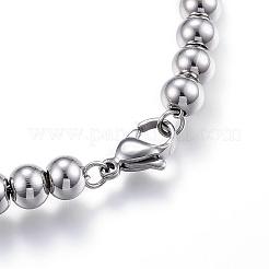 Tarnish Resistant 304 Stainless Steel Beaded Bracelets&nbsp;BJEW-G544-31P