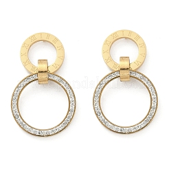 304 Stainless Steel Polymer Clay Ring Stud Earrings&nbsp;EJEW-V004-04G