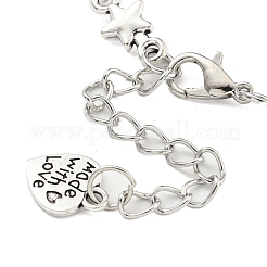 Antique Silver Plated Alloy Link Chain Bracelet Making&nbsp;MAK-K023-02E-AS