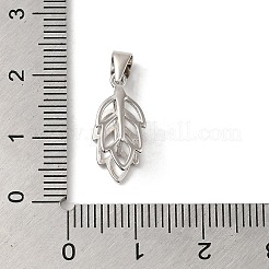 Rhodium Plated Rack Plating 925 Sterling Silver Ice Pick Pinch Bails&nbsp;STER-NH0001-19P