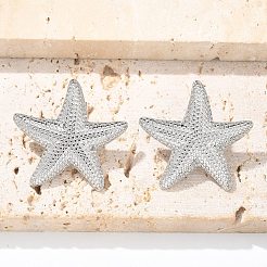 Brass Stud Earrings for Women&nbsp;EJEW-U036-01P-02