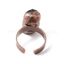 Gemstone Irregular Nugget Open Cuff Ring&nbsp;RJEW-I082-01R