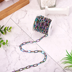 PVD Vacuum Plating 304 Stainless Steel Paperclip Chains&nbsp;CHS-TA0001-10