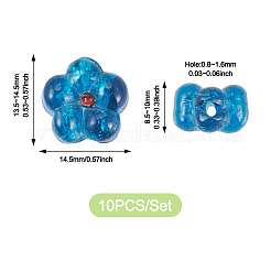 10Pcs Transparent Handmade Bumpy Lampwork Beads&nbsp;LAMP-TADJ0001-48C